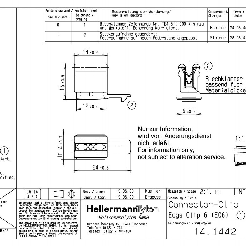 151-01471������̫ͨ�������۹̶���ConnectorClipEC6��Ʒ�ͺ�