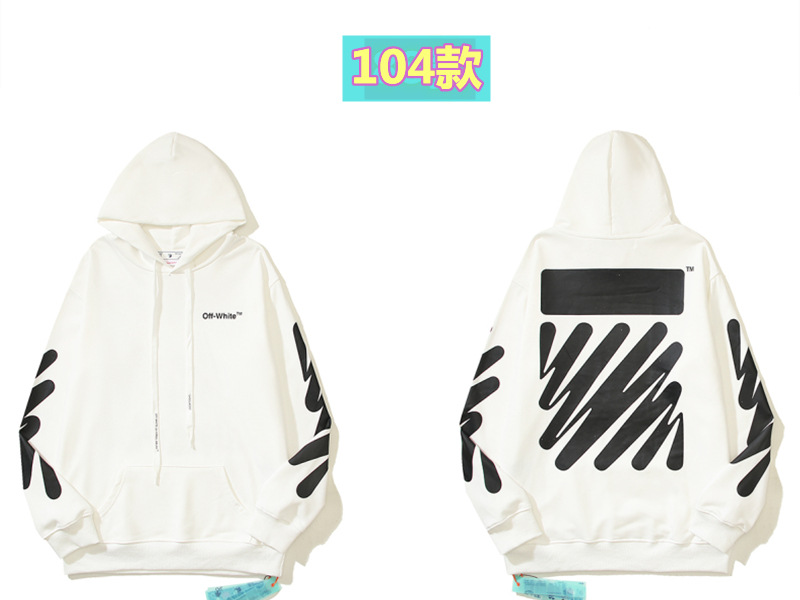 Marca de moda offwhite graffiti religioso pintura al óleo impresión de flecha hombre y mujer suelta OW pareja alta calle hoodie abrigo
