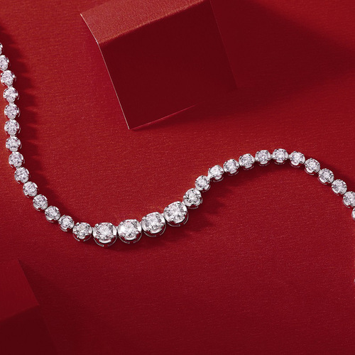 s925 silver moissanite in the name of light necklace temperament clavicle chain cross-border best selling necklace factory wholesale