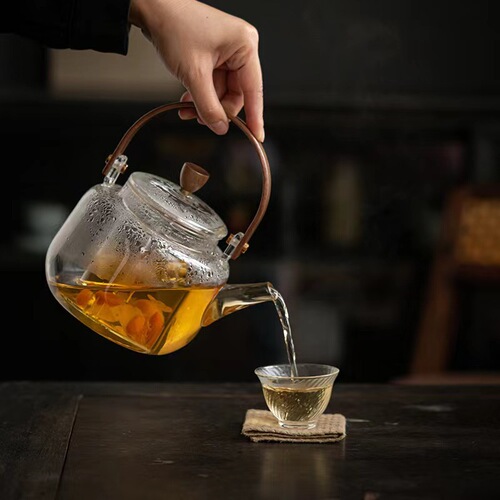 Fanshi glass steaming teapot walnut electric ceramic stove teapot household kettle teapot steaming dual-purpose teapot