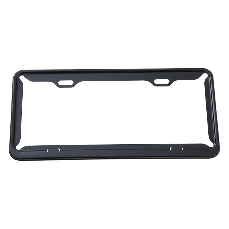 Fábrica directa transfronteriza Acero inoxidable Comercio exterior EE. UU. estándar patrón de fibra de carbono placa de licencia placa Marco de transformación placa de matrícula decorativa