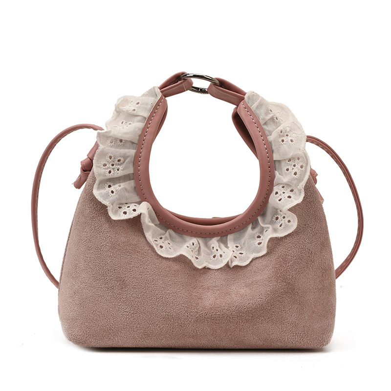 Nueva bolsa coreana para niños, lindos bolsos de encaje para bebés, bolsos de peluche, mini bolsos de hombro para hombres y mujeres.
