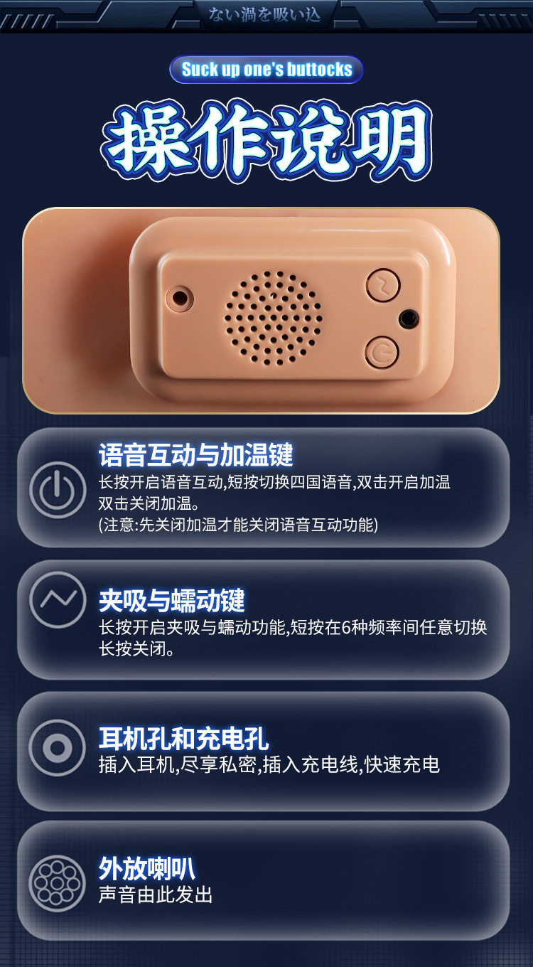 Automatic Male Masturbator with Suction and Vibration, TPE Dual-Channel Half-Body Doll — detail image 28