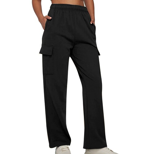 Women's Autumn/Winter Work Pants Loose Straight Wide Leg High-Waist Slimming New Casual Sporty Pants