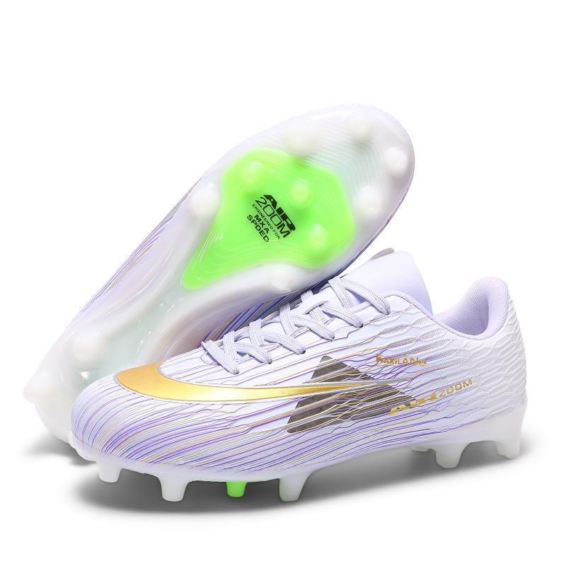 Zapatillas de Fútbol AG TF para Niños y Jóvenes TPU y Caucho Corte Bajo para Césped Natural y Artificial