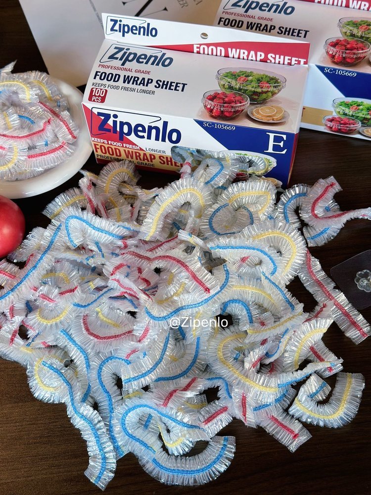 Zipenlo Yüksek Basınçlı Tek Kullanımlık Gıda Koruma Filmi Seti Gıda Sınıfı Ev Kullanımı Plastik Kapak Elastik Esnek Toptan
