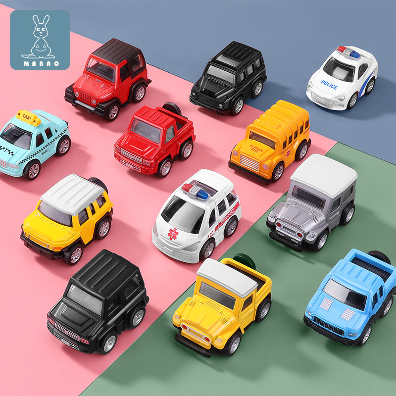 Juguete para niños aleación coche modelo bebé autobús inercia mini Tire hacia atrás coche Niño 3 años 2