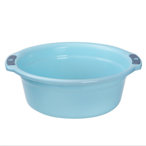Thickened household washbasin, perforated plastic washbasin, hanging vegetable sink, contrasting color student dormitory laundry basin