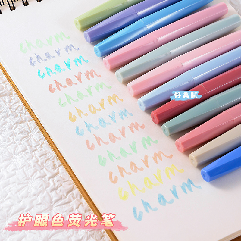 Resaltador de dopamina de color caramelo, resaltador de lápiz labial creativo, marcador de aula para estudiantes, bolígrafo de mano de color al por mayor