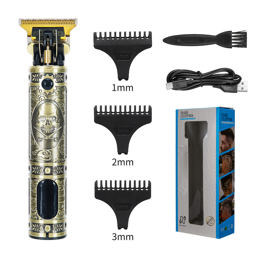 Corte de pelo eléctrico transfronterizo al por mayor retrógrado tallado impulsor eléctrico cabeza baldía de aceite impulsor eléctrico cortadora de plástico afeitar