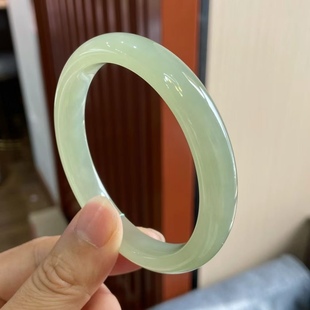 Jinyutang Xinjiang Exquisite Hetian Jade Clear Water Narrow Bracelet Ring Mouth: 57