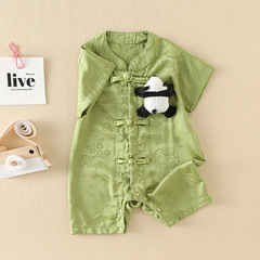 Baby summer outfit, onesie, thin, crawling suit, for boys, Chinese style, full moon Hanfu, newborn baby clothing