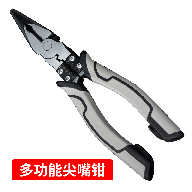 Alicates de alambre de acero de tornillo multiusos alicates puntiagudos multifuncionales alicates de prensado de alambre alicates diagonales alicates de pelado de alambre electricista alicates de corte industrial