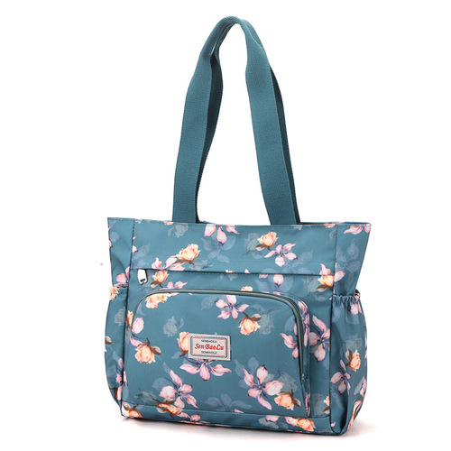 Ladies Casual Single Shoulder Bag Large Capacity Travel Waterproof Lightweight Printed Mother Handbag Tote Women's Bag