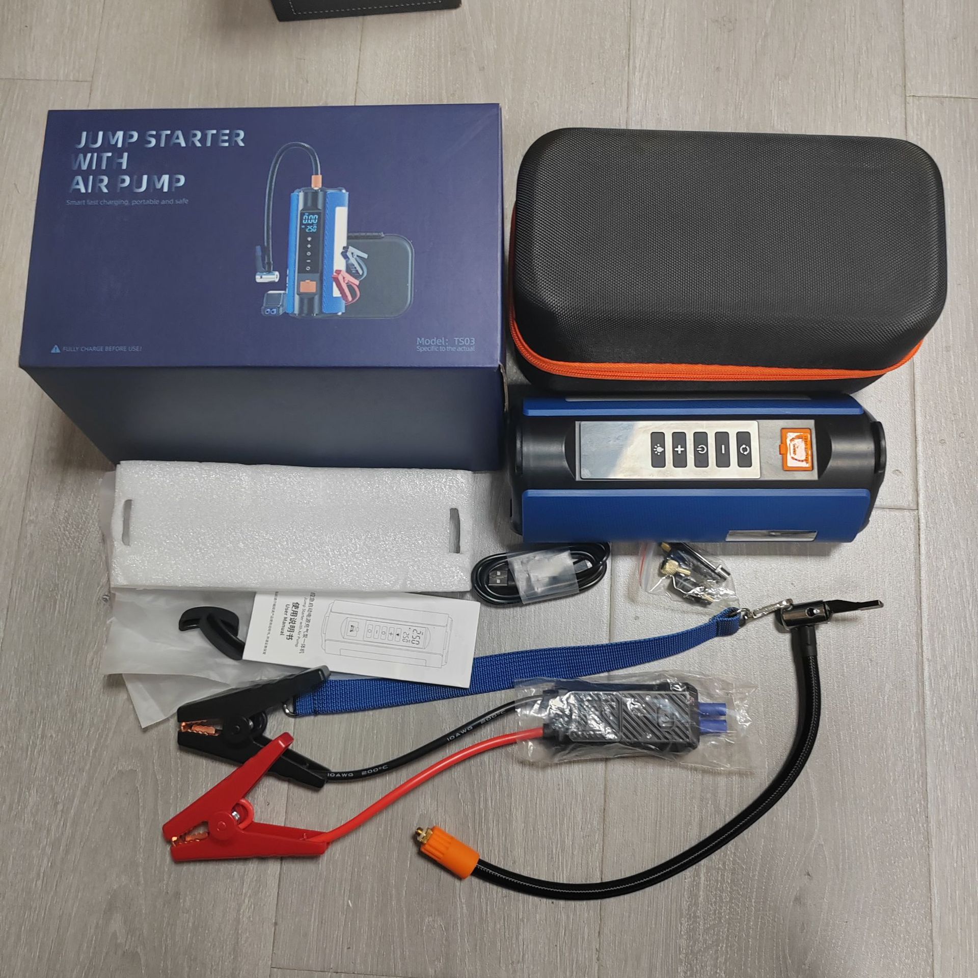 [Ts03] Cross-Border Car Emergency Jump Starter and Air Pump All-In-One Multifunctional Power Bank Ignition Device