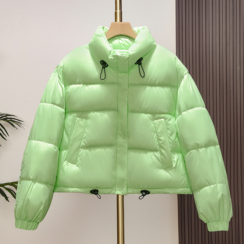 European and American style winter new casual women's clothing candy colored short, thick jacket, high waisted long_voghion.com