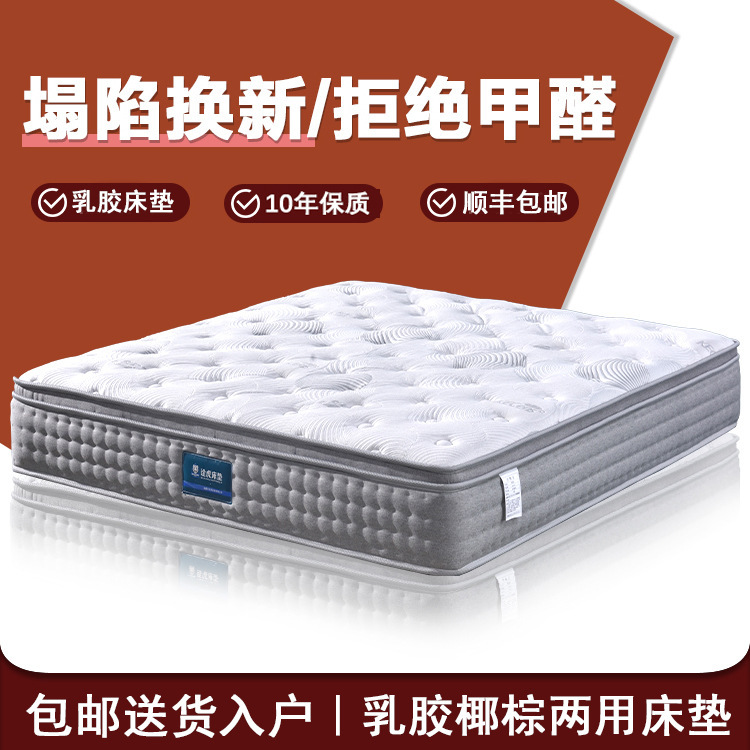 Five-Star Soft and Hard Dual-Use Latex Mattress Cushion Household Coconut Palm Mattress Hotel Simmons Bed 26cm