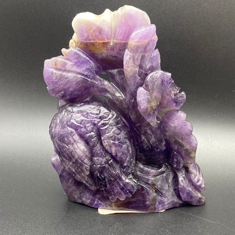 天然紫晶鹦鹉摆件精品水晶桌面摆件装饰水晶摆件直播专供 图 9