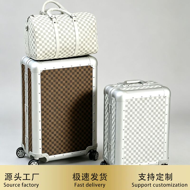 High-end new all-aluminum-magnesium alloy trolley suitcase for men and women 20inch carry-on luggage 26-inch metal travel suitcase 24inch High-end new all-aluminum-magnesium alloy trolley suitcase for men and women 20inch carry-on luggage 26-inch metal travel suitcase 24inch