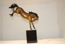 金属工艺礼品锌合金压铸铜锡合金唐三彩骏马儿家居办公室摆件模型