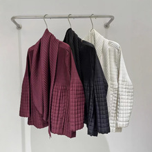 褶皱棉衣外套女高级感冬季2025新款专柜同款欧美外贸棉服衣服女装