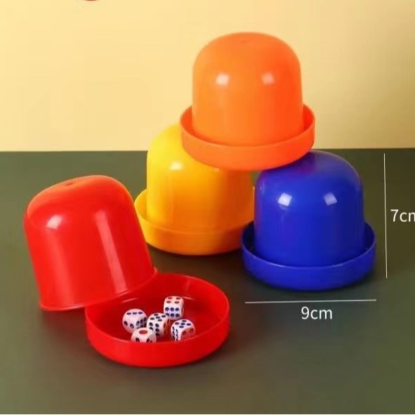 Wholesale multi-color mother-of-pearl dice cup containing 5 dice with bottom support color cup sieve cup KTV bar nightclub entertainment