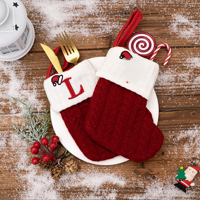 Gestrickter Weihnachtsstrumpf Mit Initialen Als Anhänger_voghion.com