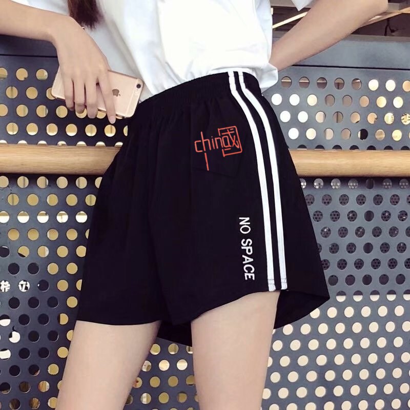 Sports shorts women's summer wear loose running high waist ins trendy home three pants casual fashion a-Line hot pants