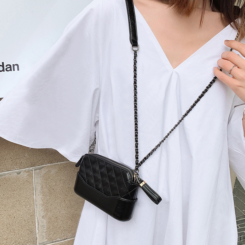 Mini Casual Small For Women 2021 New Versatile Student Style Quilted Double Chain Shoulder Crossbody Bag_voghion.com