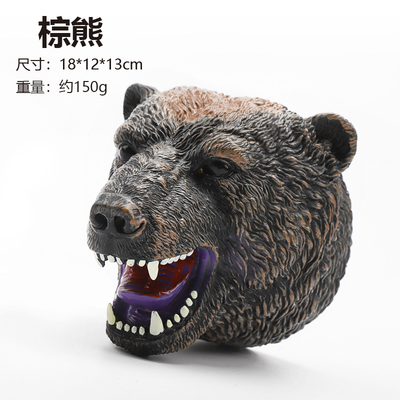 Dinosaurio garra de dinosaurio guantes de muñecas de goma blanda triceratosaurio tiranosaurio simulación animal modelo de juguete para niños