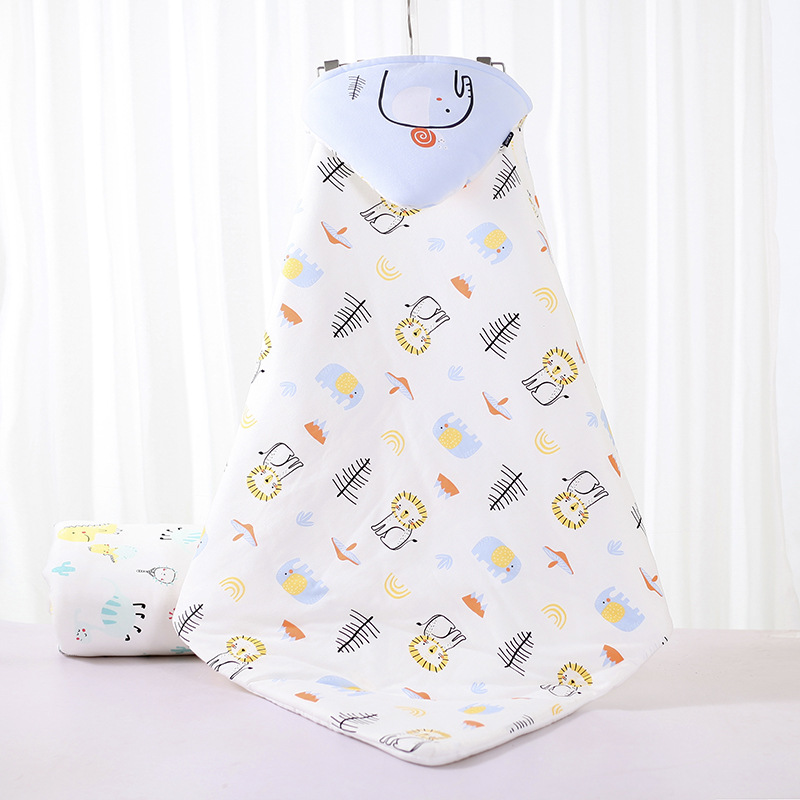 Baby Quilted Cotton Blanket for Newborns, Pure Cotton All-Season Small Cover Blanket, Thick Baby Travel Blanket, Thick Newborn Wrap Blanket