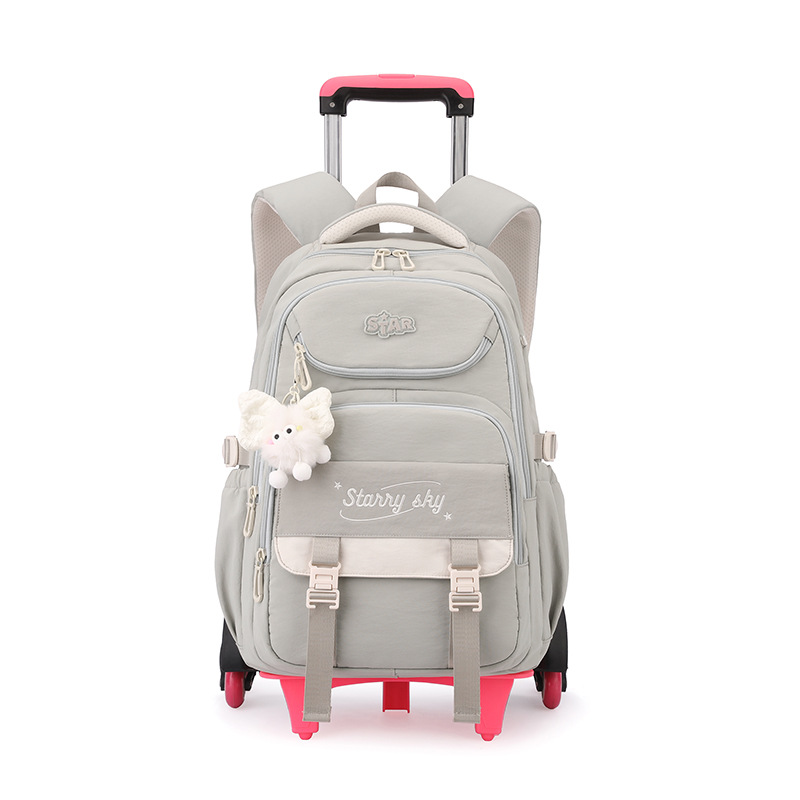 Mochila de pescado natural 3 - 6 grados de moda de alta capacidad mochila de estudiantes de secundaria escalera ligera caja de tracción