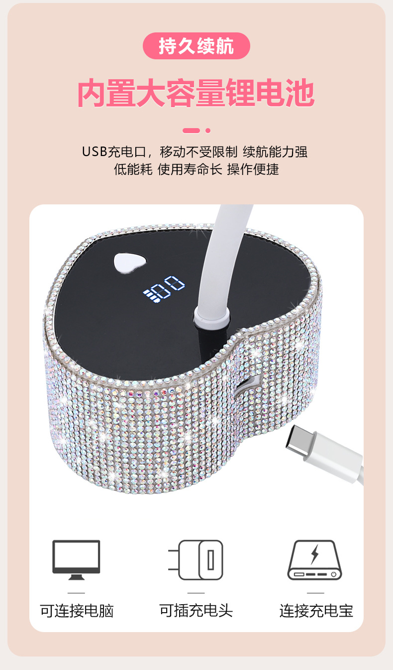 10 LED boncuklu depolama jeli ile sınır ötesi özel masaüstü manikür lambası tedariki çabuk kuruyan fototerapi makinesi manikür lambası