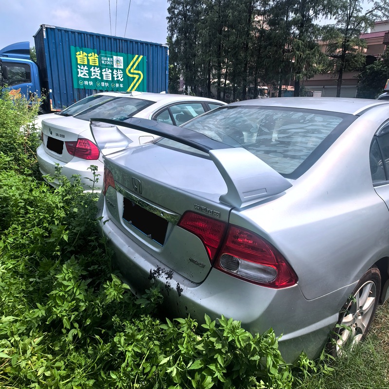 Suitable for 2006-2011 Civic Modified Rear Wing Siming Fd2 High-Top Perforated Installation Rear Wing Car Fixed Wing