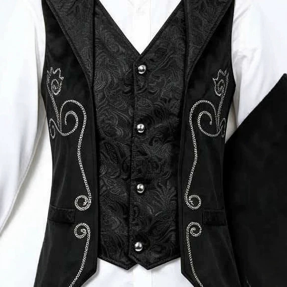 Steamy Tailcoat Medieval Jacket Gothic Victorian Collar Floral Era Frock Coat