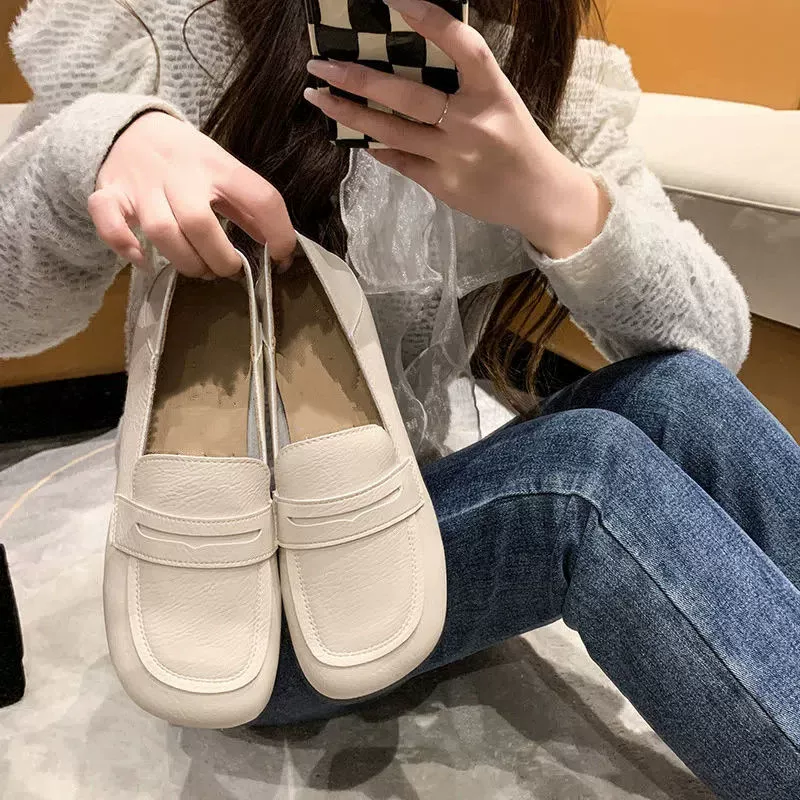 Нижняя обувь из фасоли для женщин 2024 мягкая обувь на мягкой подошве
