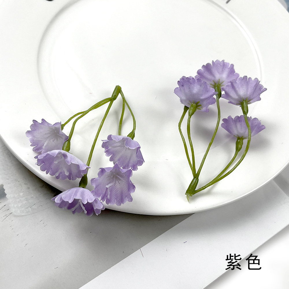 Simulación de flores de hierba no me olvides de las estrellas en el cielo DIY ropa sombrero caja de regalo decoración en el material de tocado de flores de pecho