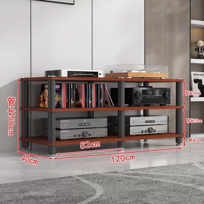 Electric car big tripod | Rack, Living Room Cabinet - three-layer-black-frame-teak