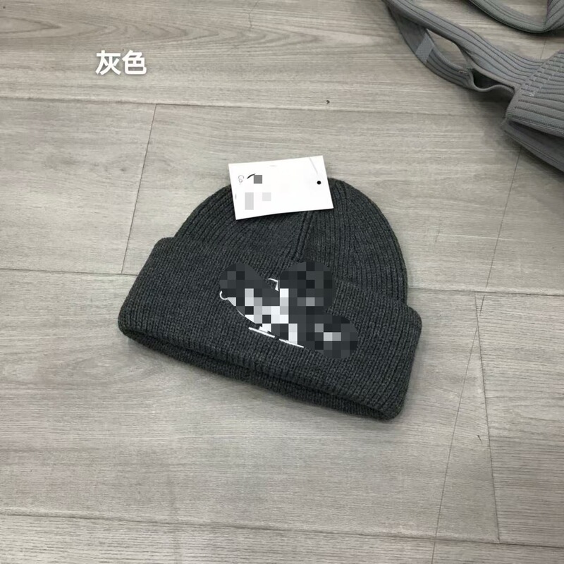 k家跨境帽子男女秋冬毛线针织套头冷帽 加厚保暖护耳瓜皮毛线帽|undefined