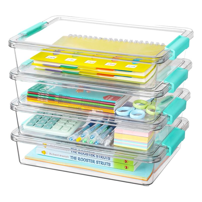 透明な積み重ね可能な収納ボックス蓋付き防塵プラスチック収納ボックスレゴおもちゃ子供用ビルディングブロック分類ボックス|undefined