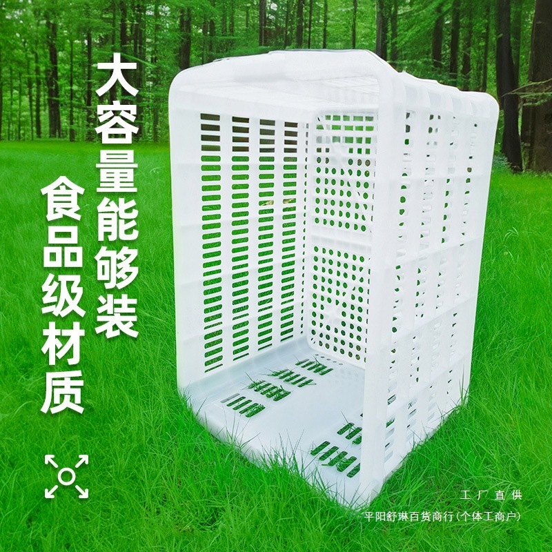 白色菜篮子框子塑料筐长方形加厚大号镂空周转筐装水果蔬菜筐子|undefined