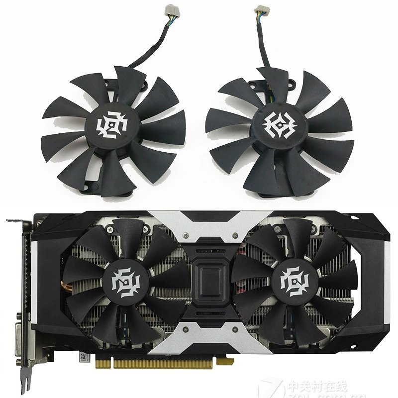 Вентилятор охлаждения видеокарты для ZOTAC/Palit GTX 1050/1050Ti/1060 X-GAMING GA91S2H