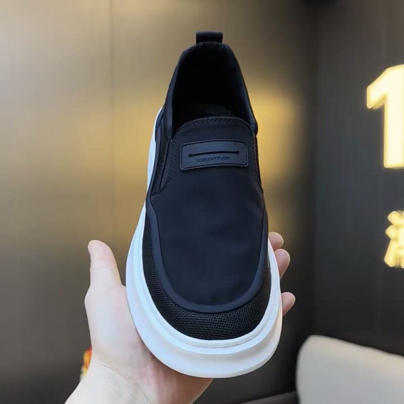 Soft Bottom Soft Surface Slip-on Men's Lefu Shoe Cover Men's Shoes Old Beijing Cloth Shoes Breathable Sports Casual Board Shoes