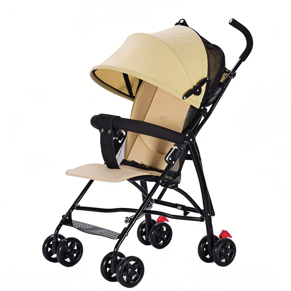 Carrincho de bebé ligero y plegable, carro paraguas para bebés simple para niños que se pueden sentar y caminar, artefacto mágico para niños, freno antichoque para viajar