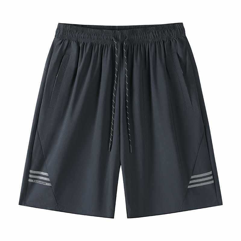L-11Xl Ice Silk Five-Point Shorts for Young and Middle-Aged Men, Summer Sports Casual Pants, High Elasticity, Quality, Plus-Size Mid-Length Shorts