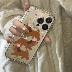 小眾三隻小狗iPhone14promax手機殼適用15pro透明13/11/12軟xr/xs