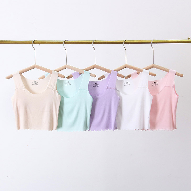 Período de desarrollo de la escuela secundaria Chaleco de niña envuelto en el pecho anti-exposición Chaleco de niña cómodo niña sujetador de desarrollo