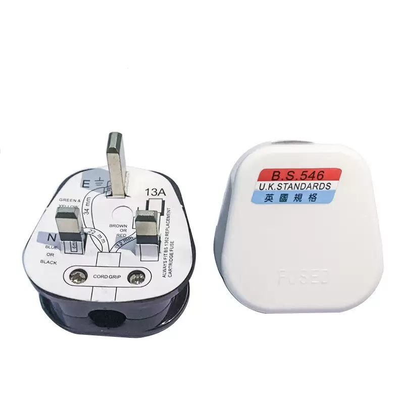 跨境英标接线插头13A英规三插脚香港英国新加坡英式接线插头带保
