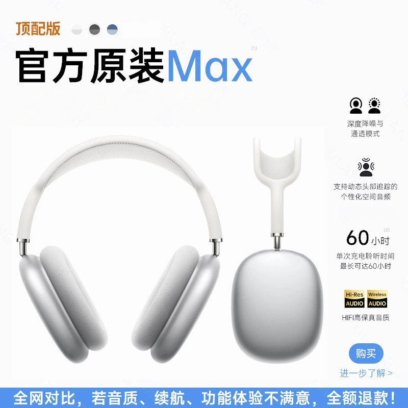 Новая модель Max 2024 накладные Bluetooth-наушники, подходят для беспроводного шумоподавления и водозащиты