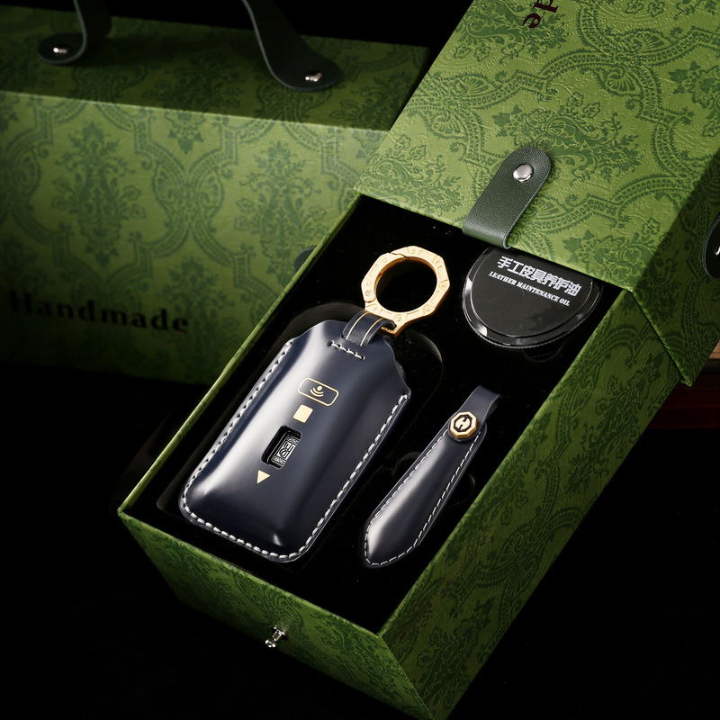 For Rolls-Royce car key cover buckle shell Kulinan Phantom Guster real leather bag high-end handmade